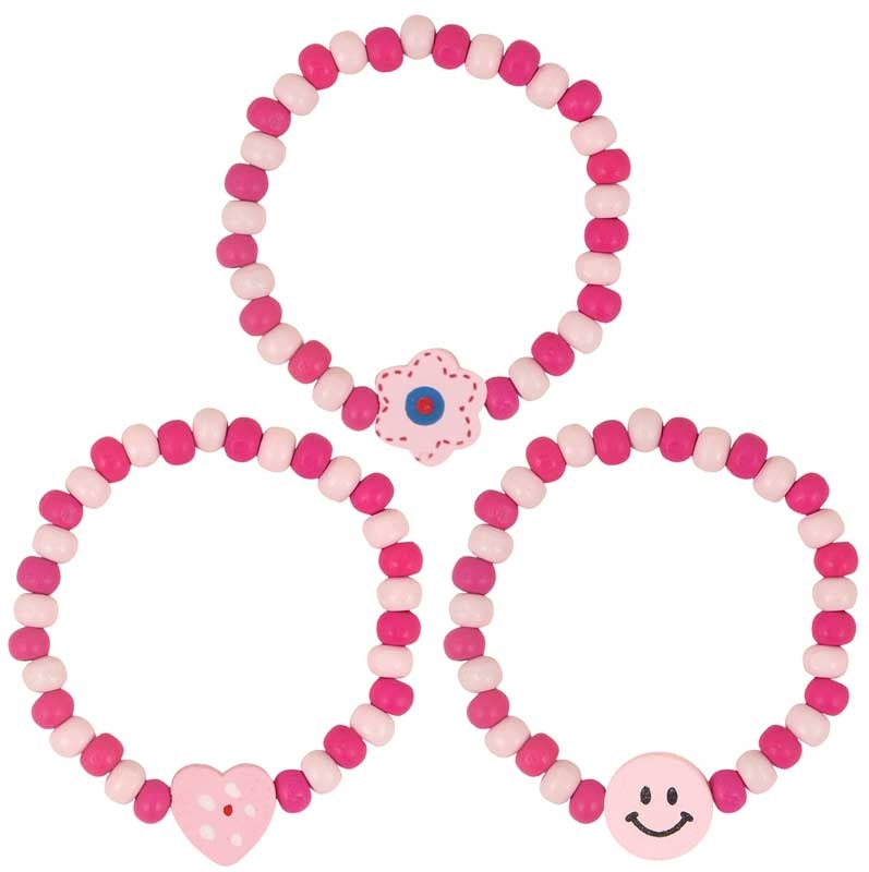 6 pcs Wooden Bead Bracelets 16cm