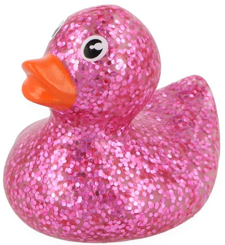 12 pcs Mini Sparkly Rubber Ducks 15g