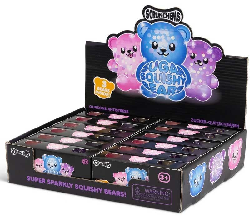 Scrunchems Sugar Diddy Bears 3 pack Assorted Colours