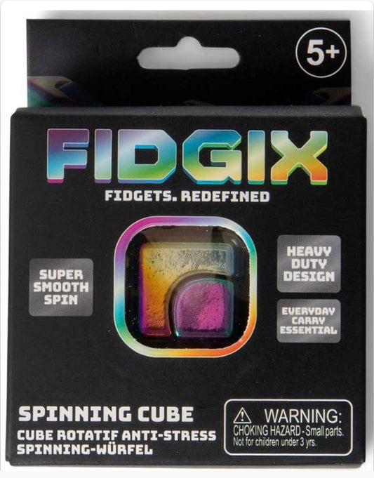 FIDGIX Metal Spinning Fidget Cube Executive Toy
