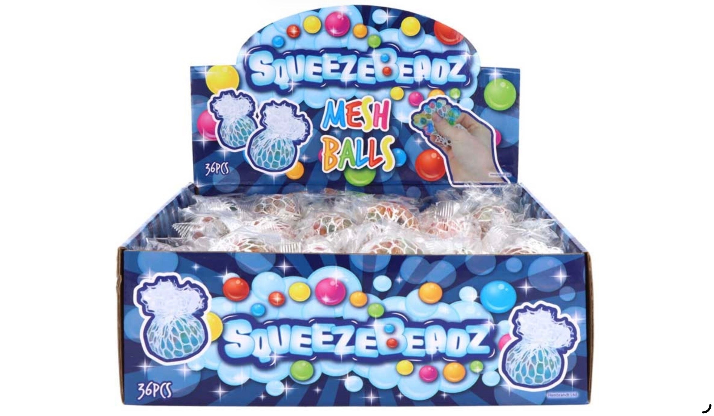FULL BOX (36) Squeeze Beads Mesh Squeeze Bag 4.5cm ASSTD