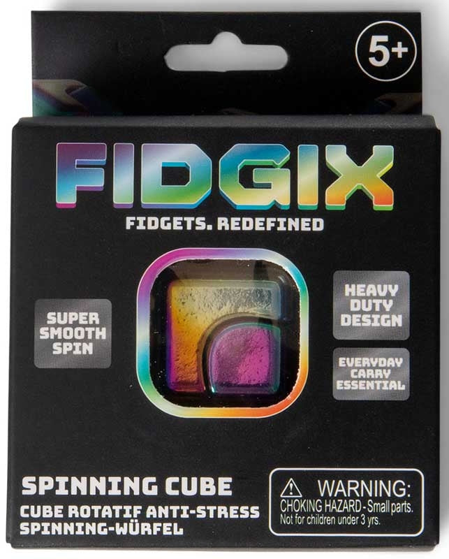 Fidgix Spinning Cube Executive Stress Toy Fidget Toy