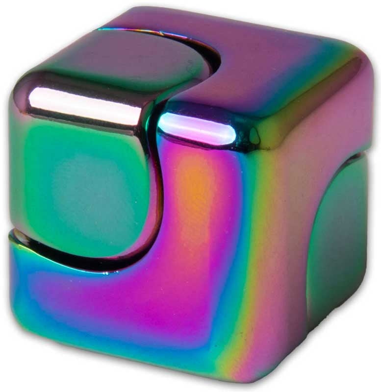 FIDGIX Metal Spinning Fidget Cube Executive Toy