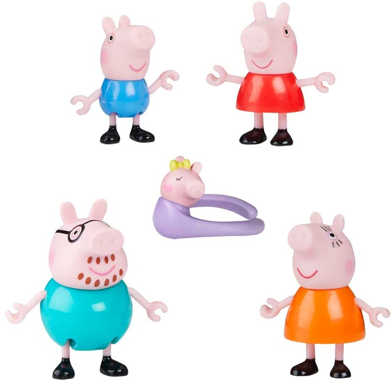 Peppa Pig Peppas Pop Out PlayGroup and Family of 5 Set
