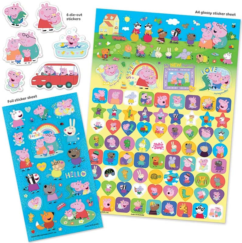 Peppa Pig Family House + Sticker Pack Bundle