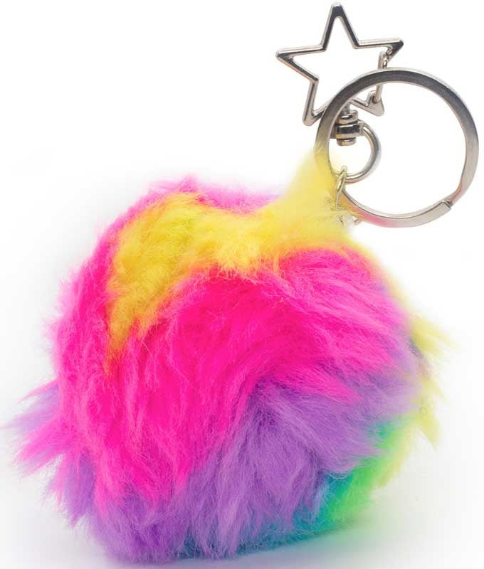 Scrunchems Furry Squish Ball Keychain ASMR Squeeze Toy