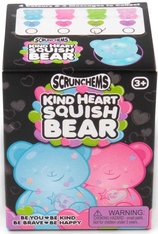 Scrunchems Kind Heart Squish Bear Asstd Colours