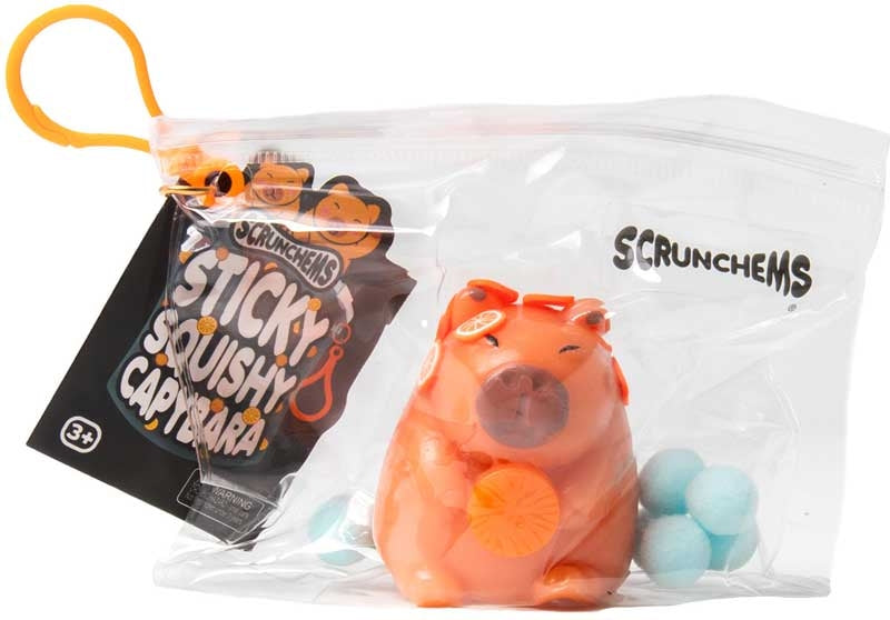 Scrunchems Sticky Squishy Capybara Sensory Toy 1 pcs