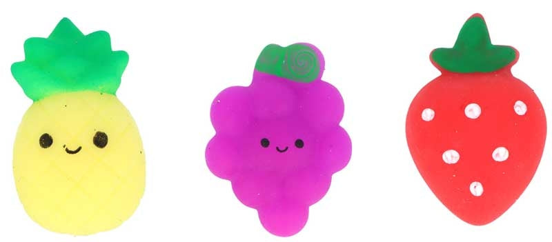 6pcs Mini Fruits Squishy Squeeze Toys