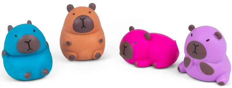 Stretchy Capybara Squeeze Toy Sand Filled. Asstd  Colours