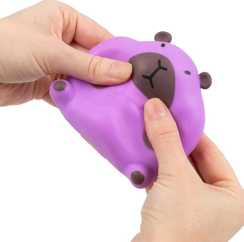 Stretchy Capybara Squeeze Toy Sand Filled. Asstd  Colours